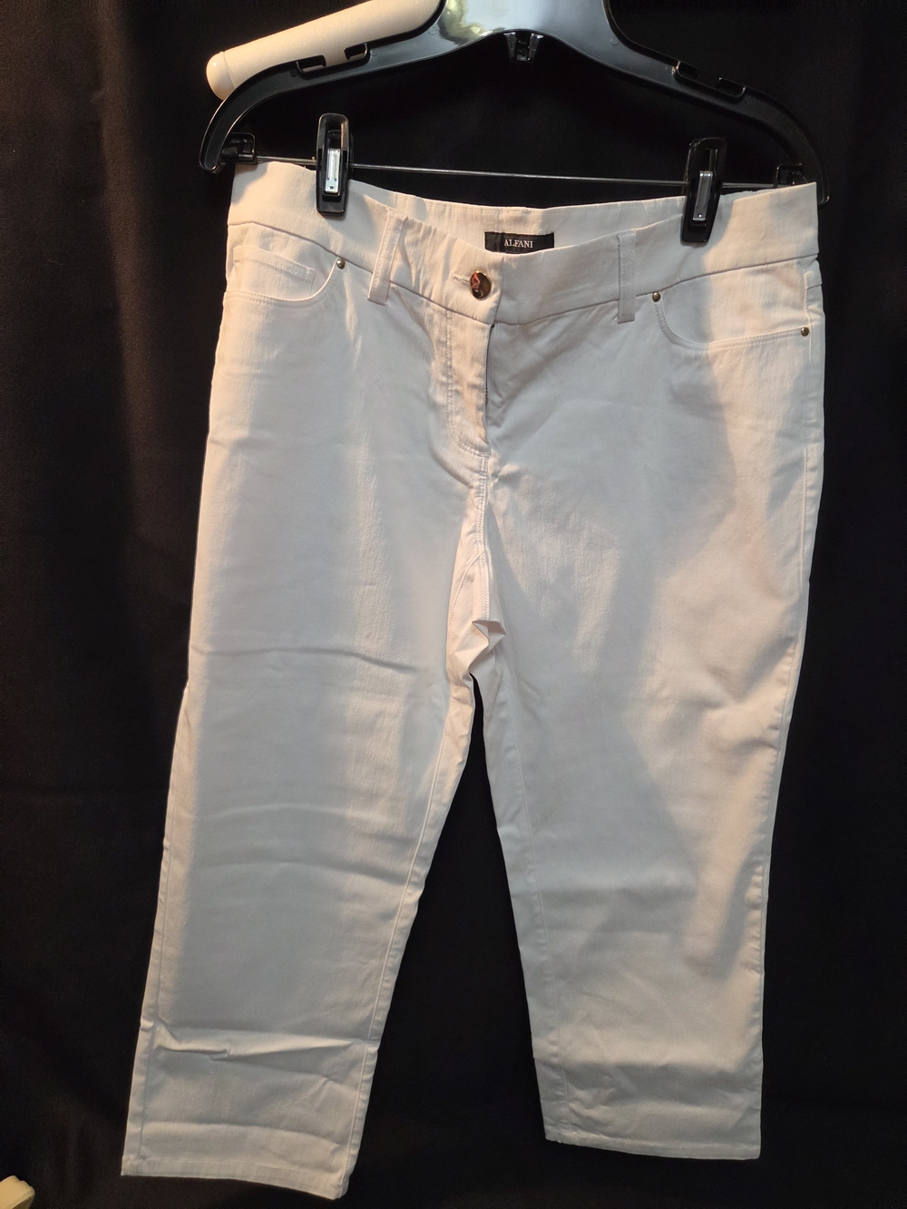 Alfani White Ankle Crop Slim Jeans